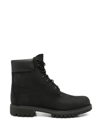 Timberland Padded-collar Lace-up Boots In Black