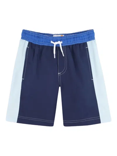 Timberland Kids' Panelled Drawstring Swim Shorts In Blue