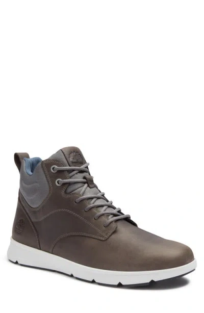 Timberland Parker Street High Top Sneaker In Dark Grey Full Grain