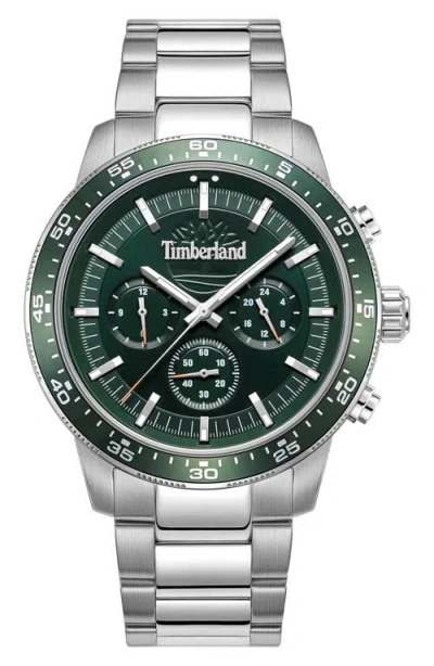 Timberland Parkman Multifunction Chronograph Bracelet Watch, 44mm In Silver
