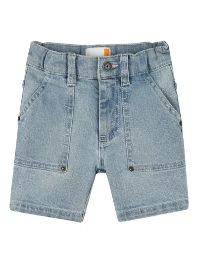 Timberland Babies' Patch-pocket Denim Shorts In Blue