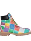 Timberland Patchwork Boots In Blue