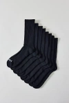 Timberland Performance Cushioned Crew Sock 4-pack In Black, Men's At Urban Outfitters In Black