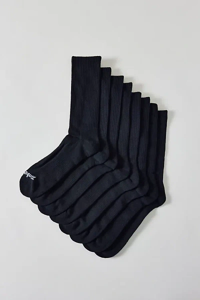 Timberland Performance Cushioned Crew Sock 4-pack In Black, Men's At Urban Outfitters