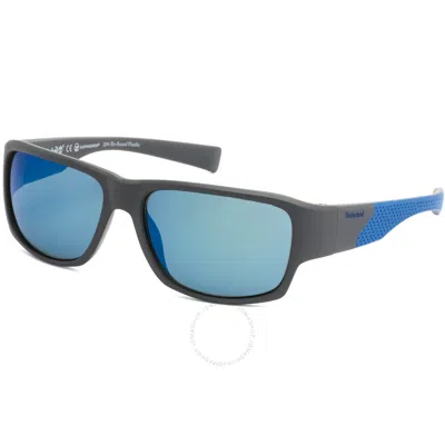 Timberland Polarized Blue Gradient Square Men's Sunglasses Tb9203 20d 59