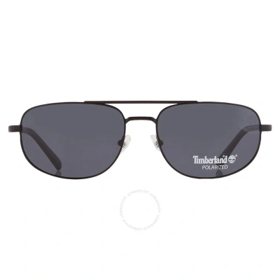 Timberland Polarized Smoke Navigator Men's Sunglasses Tb9285 02d 61 In Black