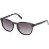 Timberland Polarized Smoke Oval Men's Sunglasses Tb9319 20d 53 In Brown