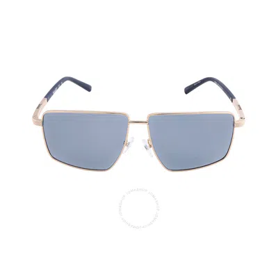Timberland Polarized Smoke Rectangular Men's Sunglasses Tb9286 32d 59 In Blue