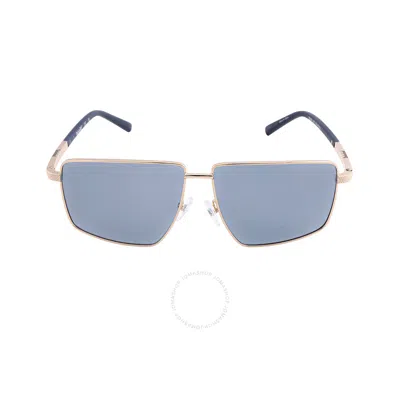 Timberland Polarized Smoke Rectangular Men's Sunglasses Tb9286 32d 59 In Gold