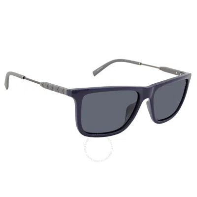 Timberland Polarized Smoke Square Men's Sunglasses Tb9242 90d 58 In Blue