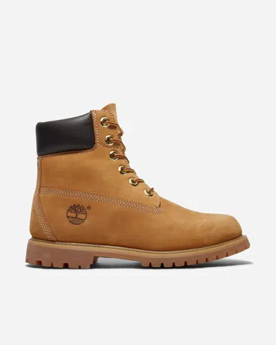 Timberland Premium 6 Inch Lace Up Waterproof Boot In Beige
