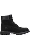 Timberland Womens Black Premium Chunky-sole Leather Boots Eur 41 / 8 Uk In Black