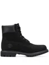 Timberland Womens Black Premium Chunky-sole Leather Boots Eur 41 / 8 Uk In Black
