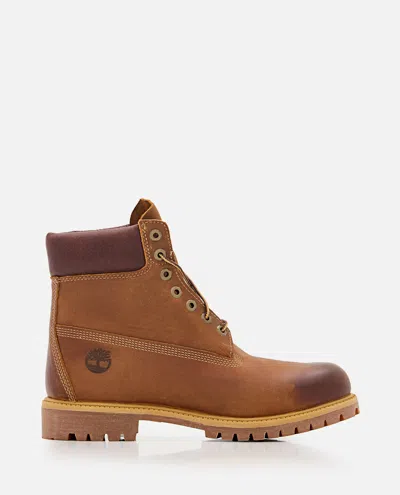 Timberland Premium 6 Inch Lace Up Waterproof Boot In Brown