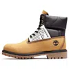 Timberland Premium 6 Inch Leather And Fabric Boots 'wheat Nubuck With Black' In Brown