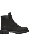 Timberland Brlack Water-proof Boots With Logo Plate In Black