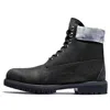 Timberland Premium 6 Inch Waterproof Boots 'black Nubuck With Grey Camo Collar'