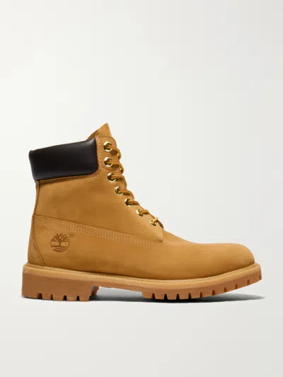 Timberland Premium 6-inch Waterproof Leather Boots Yellow In Brown