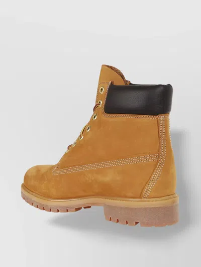 Timberland Premium Waterproof Leather Work Boots In Wheat Nubuck