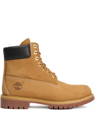 Timberland Premium 6-inch Waterproof Leather Boots Yellow In Brown
