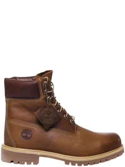 Timberland Premium Leather Lace-up Boots With Primaloft Insulation In Brown