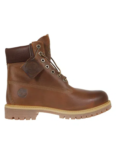 Timberland Premium Leather Waterproof Ankle Boots With Removable Anti-fatigue Insole In Brown