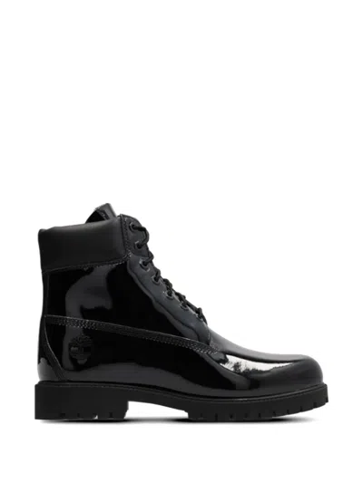 Timberland Premium Waterproof Patent Boots In Black