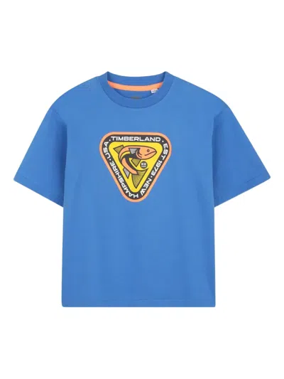 Timberland Kids' Print T-shirt In Blue
