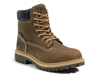 Timberland Pro Direct Attach 6" Steel Toe Waterproof Work Boot In Brown