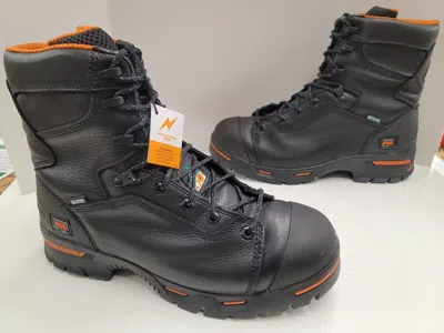 Pre-owned Timberland Pro Endurance Waterproof Steel Toe Boots Tb0 95567 001 Black Size 11