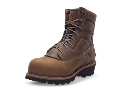Timberland Pro Evergreen Logger 8 Composite Safety Toe Insulated Waterproof Men's Shoes Turkish Coffee: 7.5 D - Med In Brown