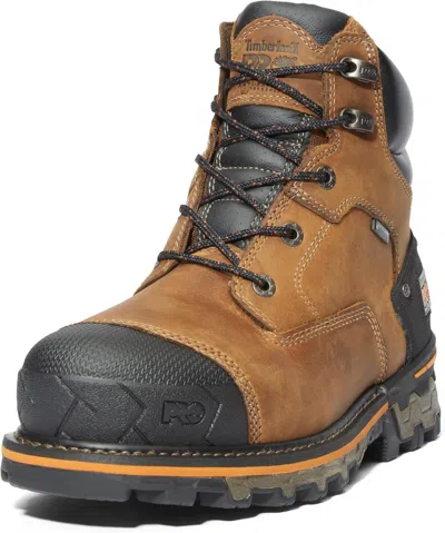 Pre-owned Timberland Pro Men's Boondock 6 Inch Soft Toe Waterproof Industrial Work Boot In Brown-2024 New