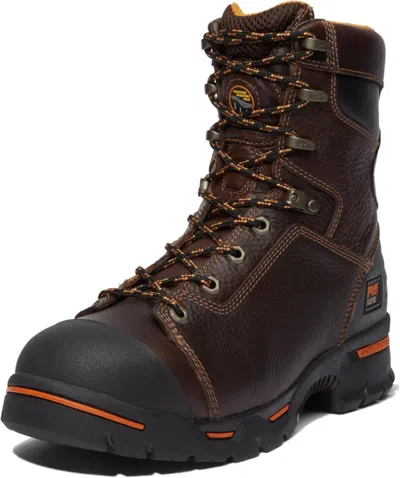 Pre-owned Timberland Pro Men's Endurance 8 Inch Steel Safety Toe Puncture Resistant Indust In Briar Brown-2024 New