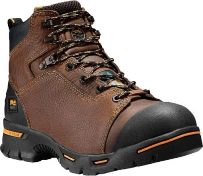 Pre-owned Timberland Pro Men's Endurance Waterproof 6" Work Boot In Brown