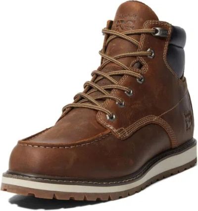 Pre-owned Timberland Pro Men's Irvine Wedge 6 Inch Soft Toe Industrial Work Boot In Cathay Spice Brown-2024 New