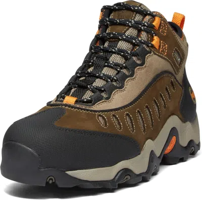 Pre-owned Timberland Pro Men's Mudslinger Steel Safety Toe Waterproof Industrial Hiker Wor In Brown-2024 New