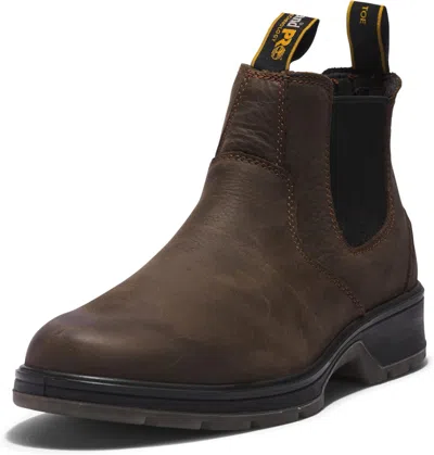 Pre-owned Timberland Pro Men's Nashoba Soft Toe Chelsea Boot In Brown