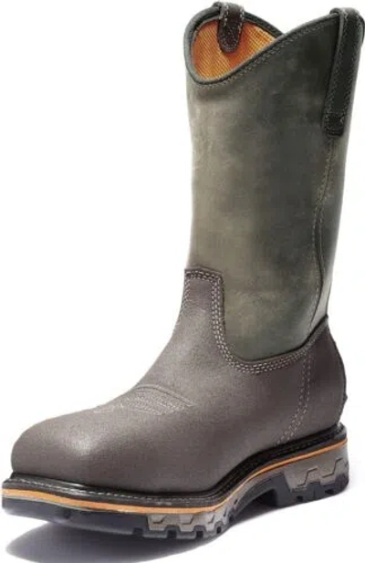 Pre-owned Timberland Pro Men's Pull-on Work Boots Industrial In Brown Turkish Coffee Distressed