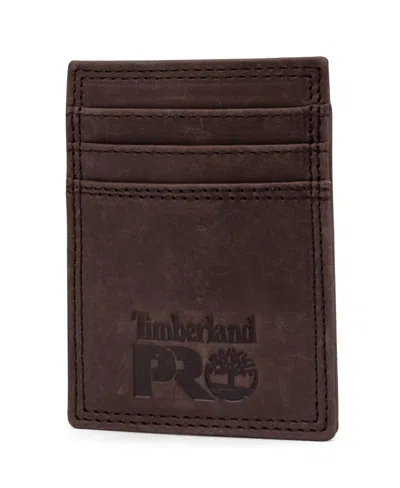 Timberland Pro Men's Pullman Front Pocket Wallet In Dark Brown