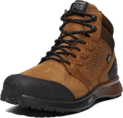 Pre-owned Timberland Pro Men's Reaxion Mid Soft Toe Waterproof Industrial Hiker Work... In Brown/brown-2024 New