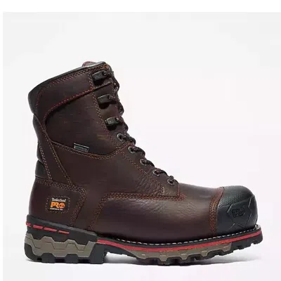 Pre-owned Timberland Pro Men's  Boondock Waterproof Insulated Ct Brown 8" Boot Tb0a128p 214