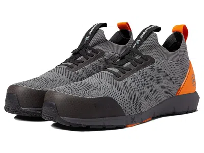 Timberland Pro Radius Knit Composite Safety Toe Men's Work Boots Grey/orange: 13 E - Wide In Gray