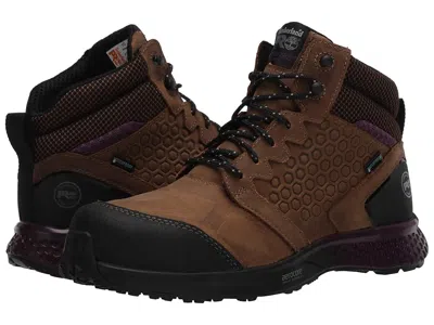 Timberland Pro Reaxion Mid Composite Safety Toe Waterproof Women's Shoes Brown/purple: 9.5 C - Medium In Black