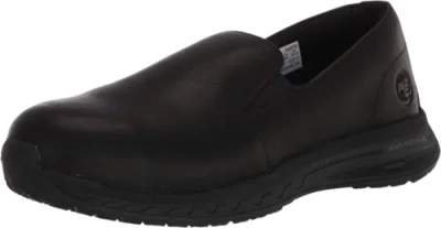 Pre-owned Timberland Pro Women's Drivetrain Leather Slip-on Alloy Safety Toe... In Black