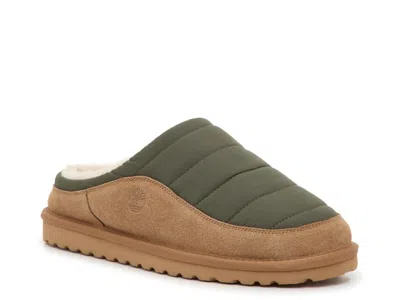 Timberland Puffer Mule Slipper In Green
