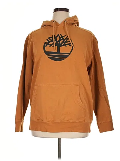 Pre-owned Timberland Pullover Hoodie In Brown