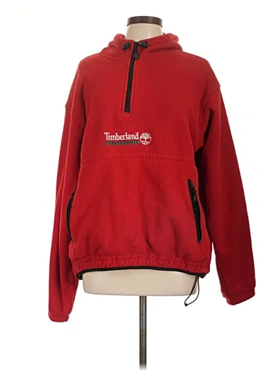 Pre-owned Timberland Pullover Hoodie In Red