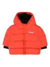 Timberland Quilted Hooded Jacket In Red