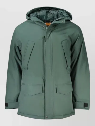 Timberland Hooded Water-resistant Jacket In Green
