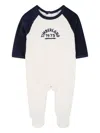 Timberland Raglan-sleeves Ribbed Baby Grow Set In White